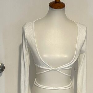 PaperMoon Crop Top White - Size‎ S.